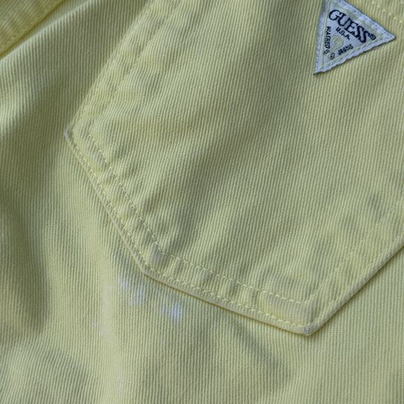 Guess 30 Vintage Yellow Mom Jeans Hi-rise - Picture 3 of 7